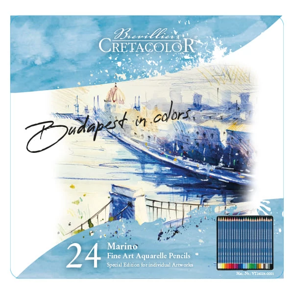 Cretacolor Marino akvarellceruza készlet - 24 db, Budapest in colors
