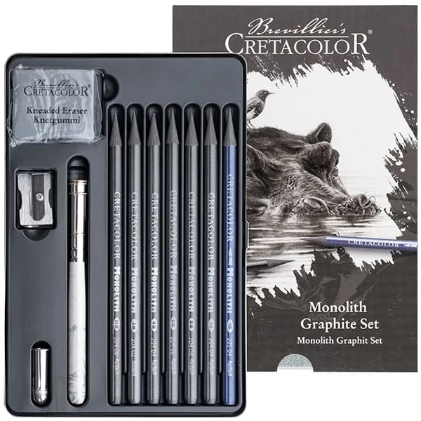 Cretacolor Monolith Graphite Set grafit rajzkészlet, 11 db-os, fémdobozos