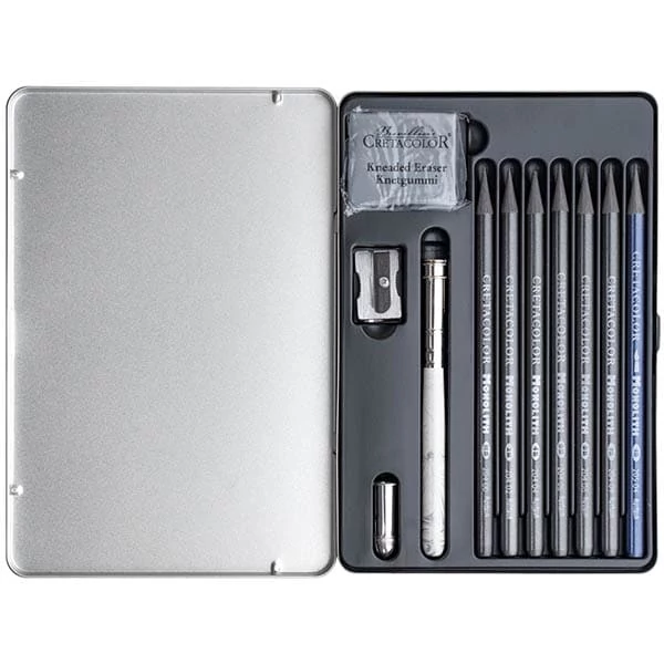 Cretacolor Monolith Graphite Set grafit rajzkészlet, 11 db-os, fémdobozos