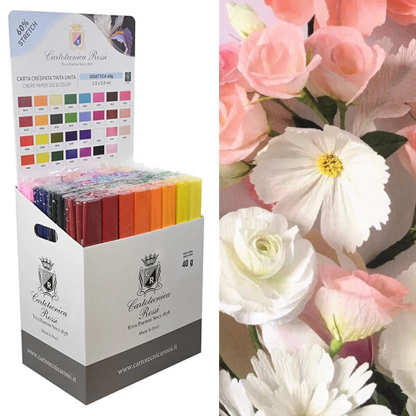 Krepp-papír, Educational, 40 g, 50x250 cm - 330 fehér, white