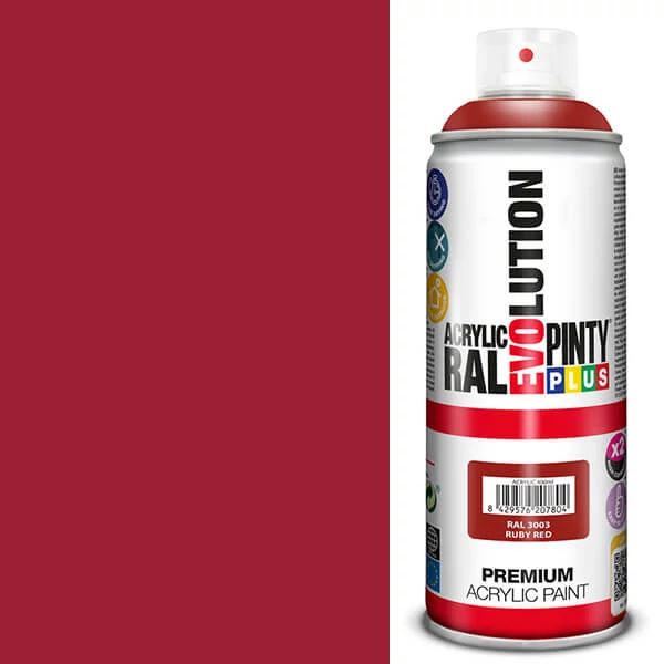 Akrilfesték spray, EVOLUTION fényes, 400 ml - RAL3003 ruby red