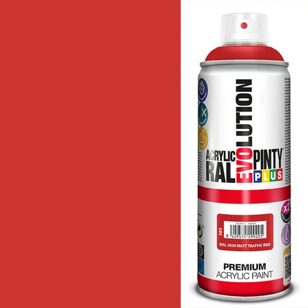 Akrilfesték spray, EVOLUTION matt, 400 ml - RAL3020 traffic red