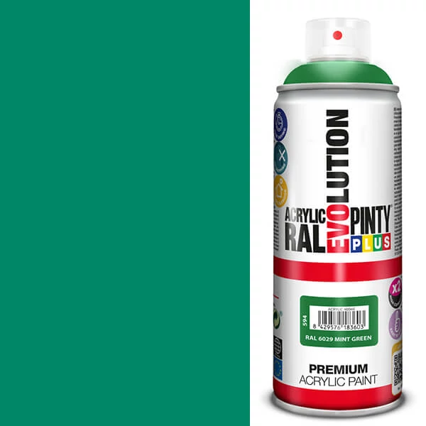 Akrilfesték spray, EVOLUTION fényes, 400 ml - RAL6029 mint green