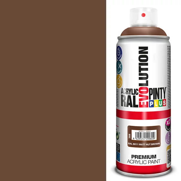 Akrilfesték spray, EVOLUTION matt, 400 ml - RAL8011 nut brown