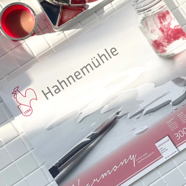 Hahnemühle akvarelltömb, Harmony, 300 g - 12 lap, A3, félérdes