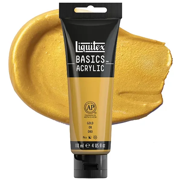 Liquitex Basics akrilfesték, 118 ml - 051, gold