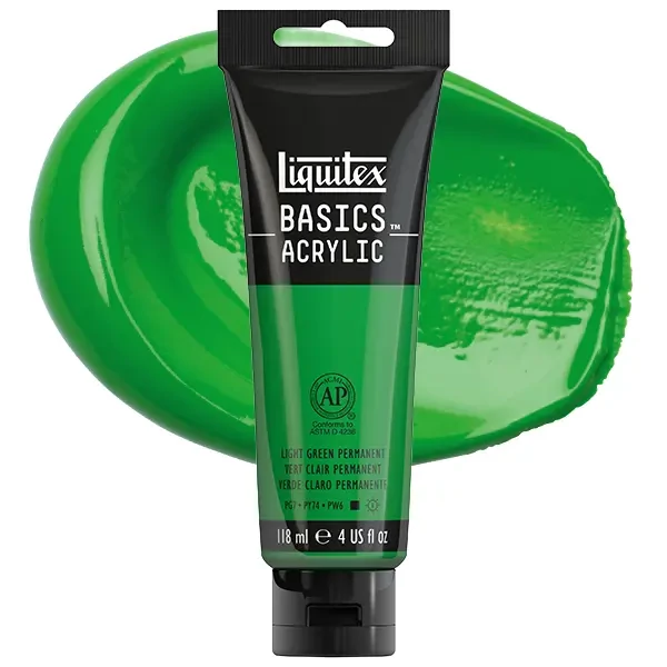 Liquitex Basics akrilfesték, 118 ml - 312,  green light permanent
