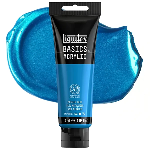 Liquitex Basics akrilfesték, 118 ml - 341, metallic blue
