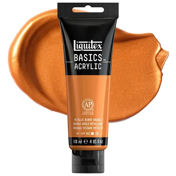 Liquitex Basics akrilfesték, 118 ml - 344, metallic burnt orange