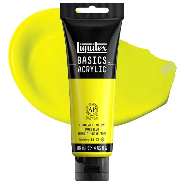 Liquitex Basics akrilfesték, 118 ml - 981, fluorescent yellow