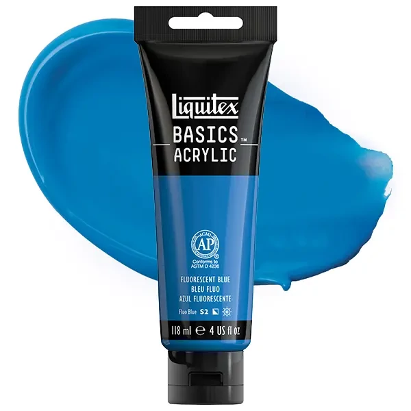 Liquitex Basics akrilfesték, 118 ml - 984, fluorescent blue