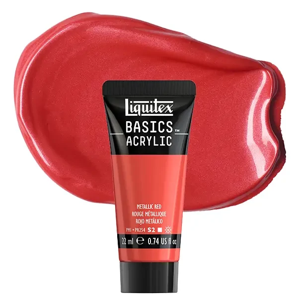 Liquitex Basics akrilfesték, 22 ml - 345, metallic red