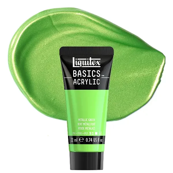 Liquitex Basics akrilfesték, 22 ml - 346, metallic green