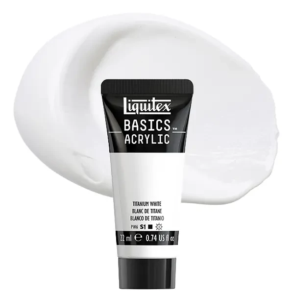 Liquitex Basics akrilfesték, 22 ml - 432, titanium white