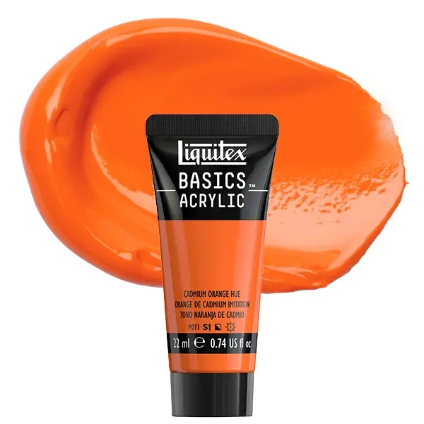 Liquitex Basics akrilfesték, 22 ml - 720, cadmium orange hue