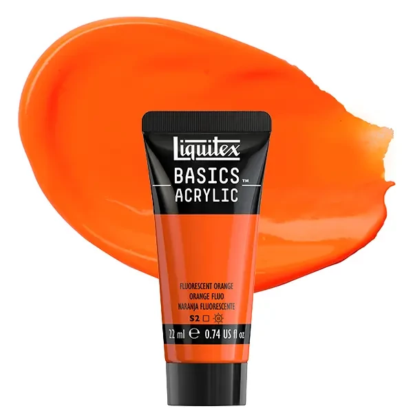 Liquitex Basics akrilfesték, 22 ml - 982, fluorescent orange
