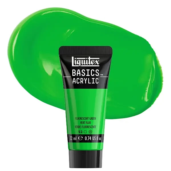 Liquitex Basics akrilfesték, 22 ml - 985, fluorescent green