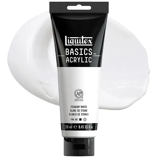 Liquitex Basics akrilfesték, 250 ml - 432, titanium white