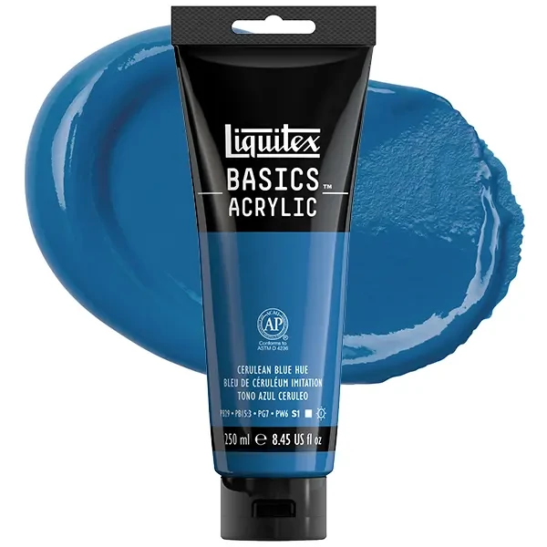 Liquitex Basics akrilfesték, 250 ml - 470, cerulean blue hue