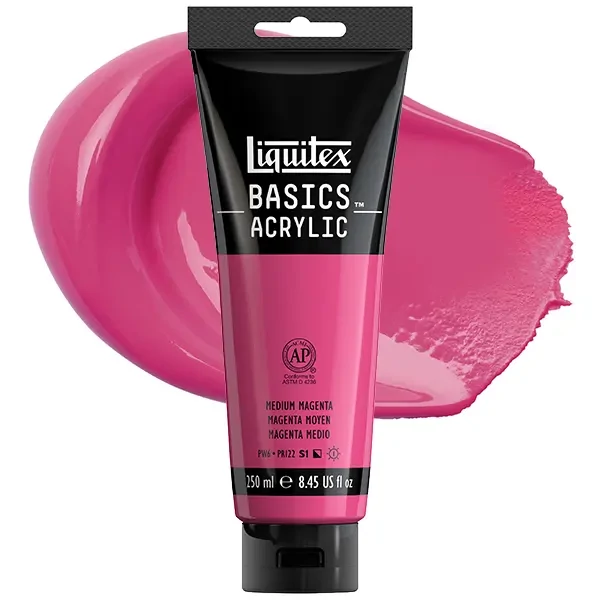 Liquitex Basics akrilfesték, 250 ml - 500, medium magenta
