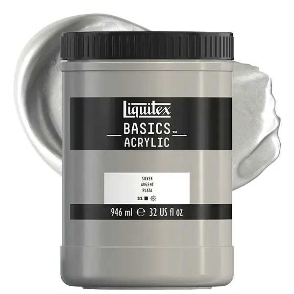 Liquitex Basics akrilfesték, 946 ml - 052, silver