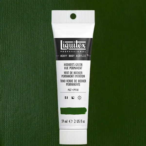 Liquitex Heavy Body akrilfesték, 59 ml - 224, hooker's green hue permanent