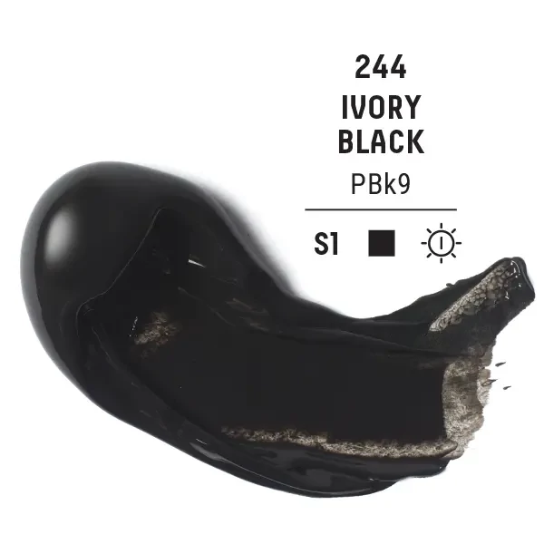 Liquitex Heavy Body akrilfesték, 59 ml - 244, ivory black