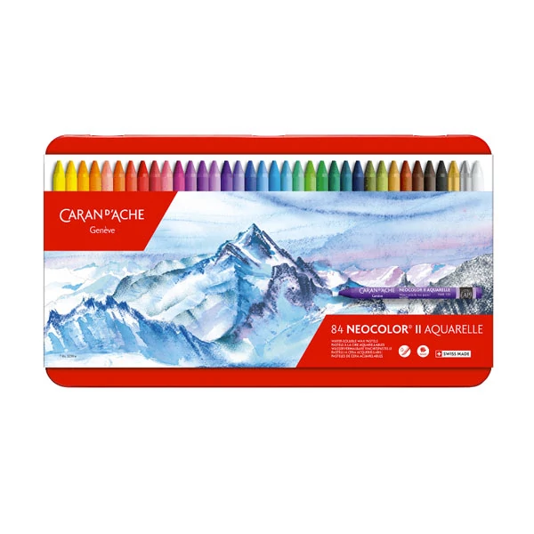 Caran d'Ache Classic Neocolor II akvarellkréta készlet - 84 db, fémdobozos
