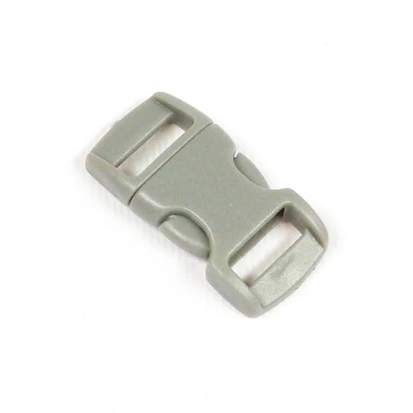 Paracord ívelt műanyag csat, Duraflex, 10 mm - szürke