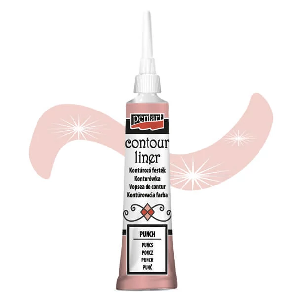 Pentart kontúrozó festék, univerzális, 20 ml - puncs, gyöngyház