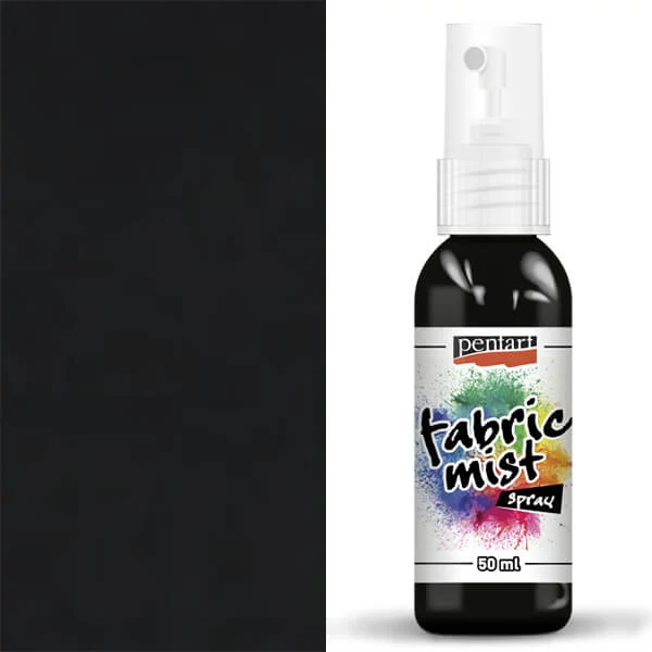 Pentart textilfesték spray, 50 ml - fekete