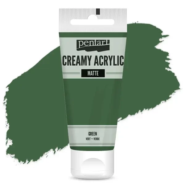 Pentart krémes akrilfesték, matt, 60 ml - zöld