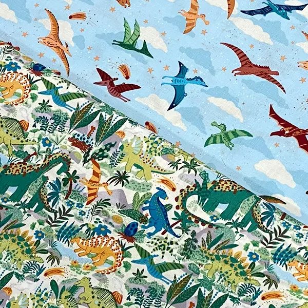 Patchwork anyag - Makower - Prehistoric 163/Q Paradise cream