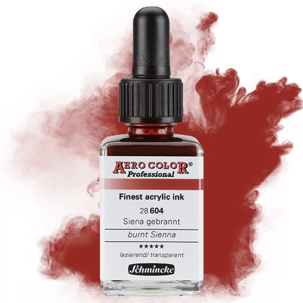 Schmincke AERO COLOR Professional akriltinta, 28 ml - 604, burnt sienna