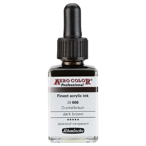 Schmincke AERO COLOR Professional akriltinta, 28 ml - 606, dark brown