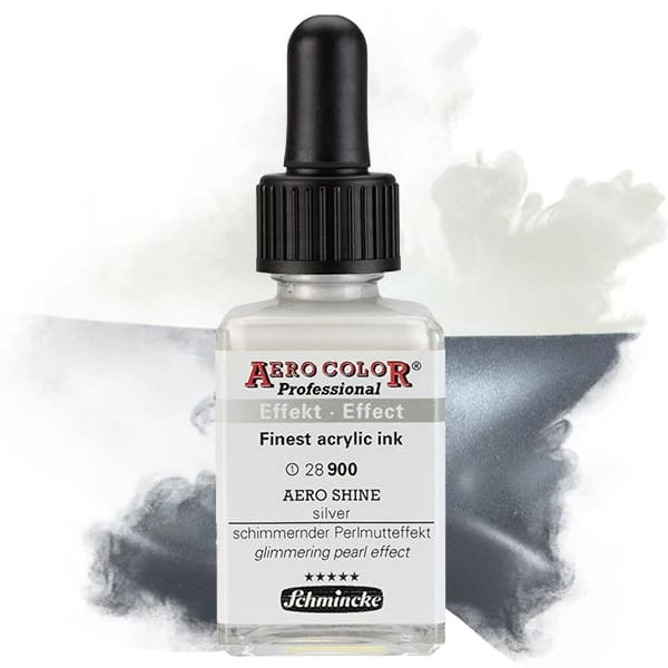 Schmincke AERO COLOR Professional akriltinta, 28 ml - 900, AERO SHINE silver