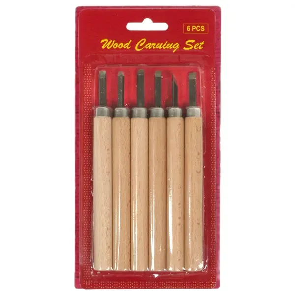 Favéső, fafaragó készlet, 6 db