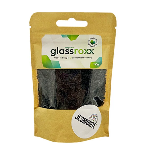 Jesmonite GlassRoxx üveggranulátum, 150 g - jet black