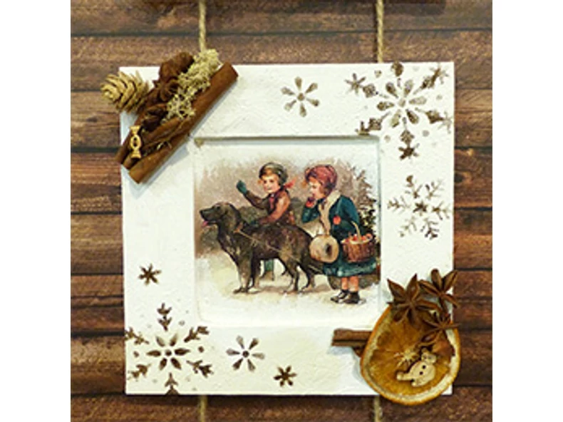 Adventi képek hópasztával és termésekkel