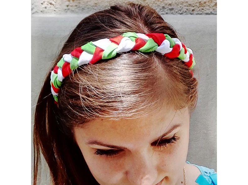 Hajrá Magyarok! Nemzeti színű patchwork hajdísz