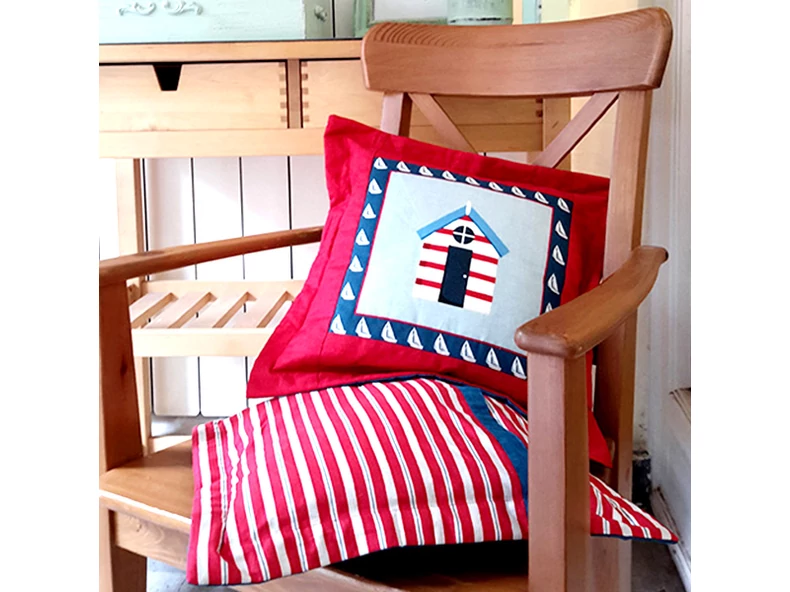 Patchwork párna készítése log cabin technikával
