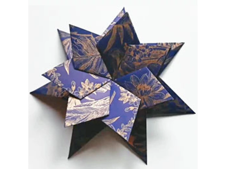 Karácsonyi origami díszek Tassotti papírból hajtogatva