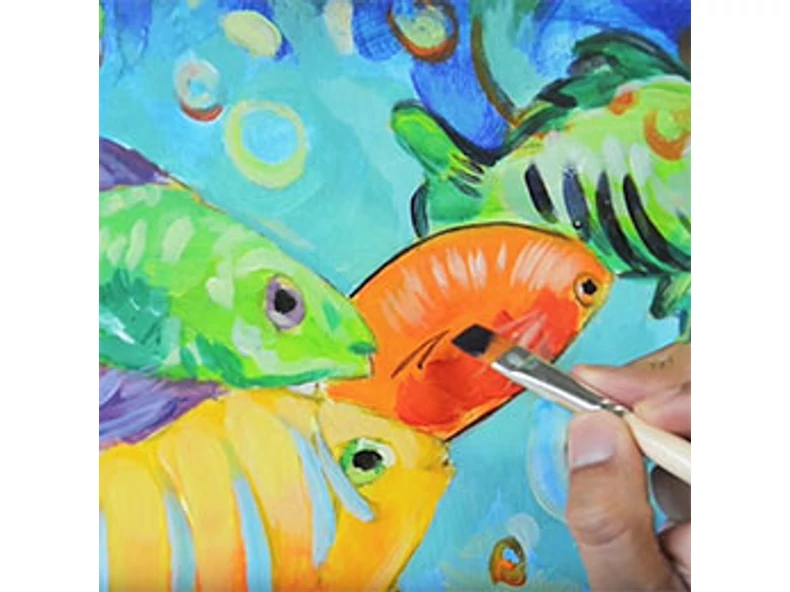 Trópusi halak festése Art Creation akrilfestékkel