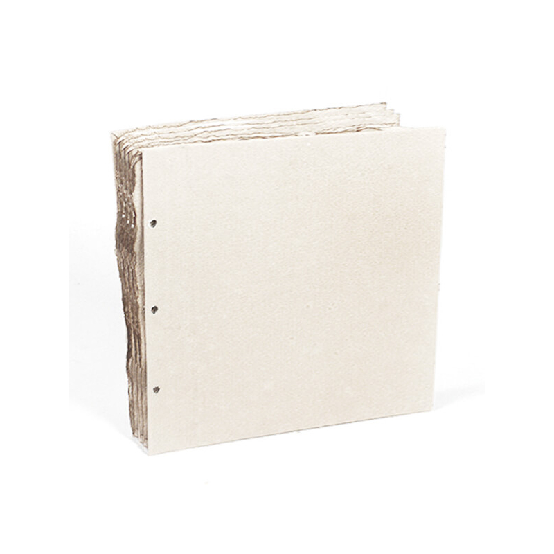 Merített papír album, fűzhető - 30x30 cm, fehér, 20 lapos