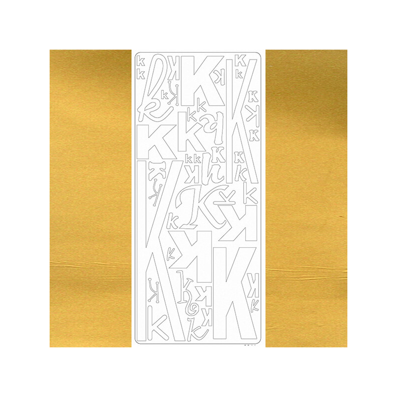 Kontúrmatrica - betű, K, arany, 0241  - AKCIÓS