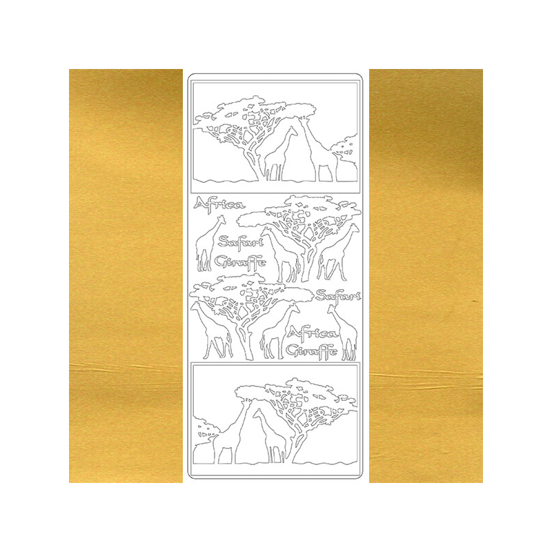 Kontúrmatrica - zsiráf, arany, 2830  - AKCIÓS