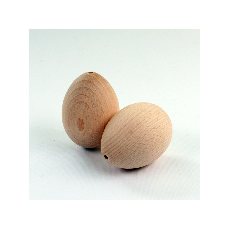 Fa tojás, lyukas fatojás - 6x4 cm, darabra