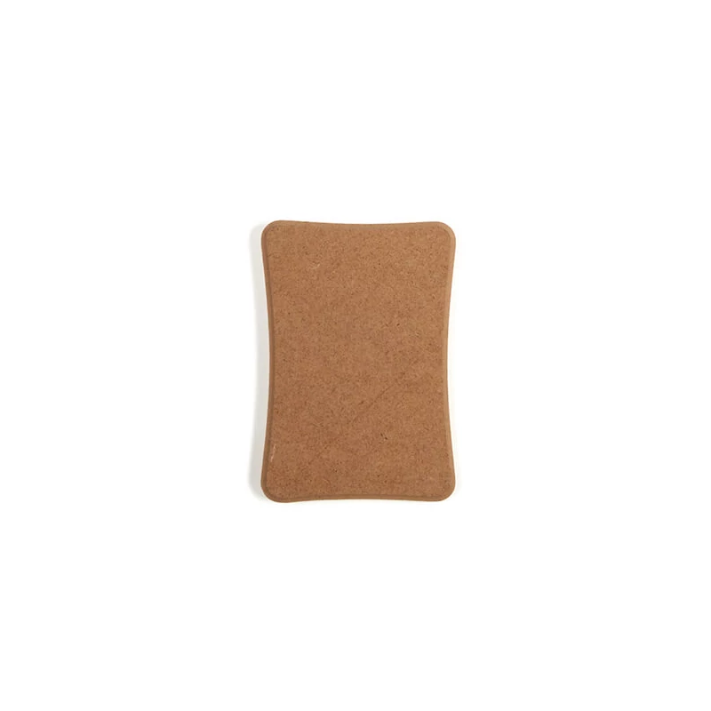 Natúr MDF lap, hűtőmágnes alap - téglalap, horpadt, akasztható, 10x13,5 cm