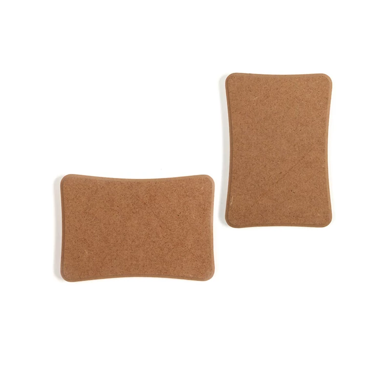 Natúr MDF lap, hűtőmágnes alap - téglalap, horpadt, akasztható, 10x13,5 cm