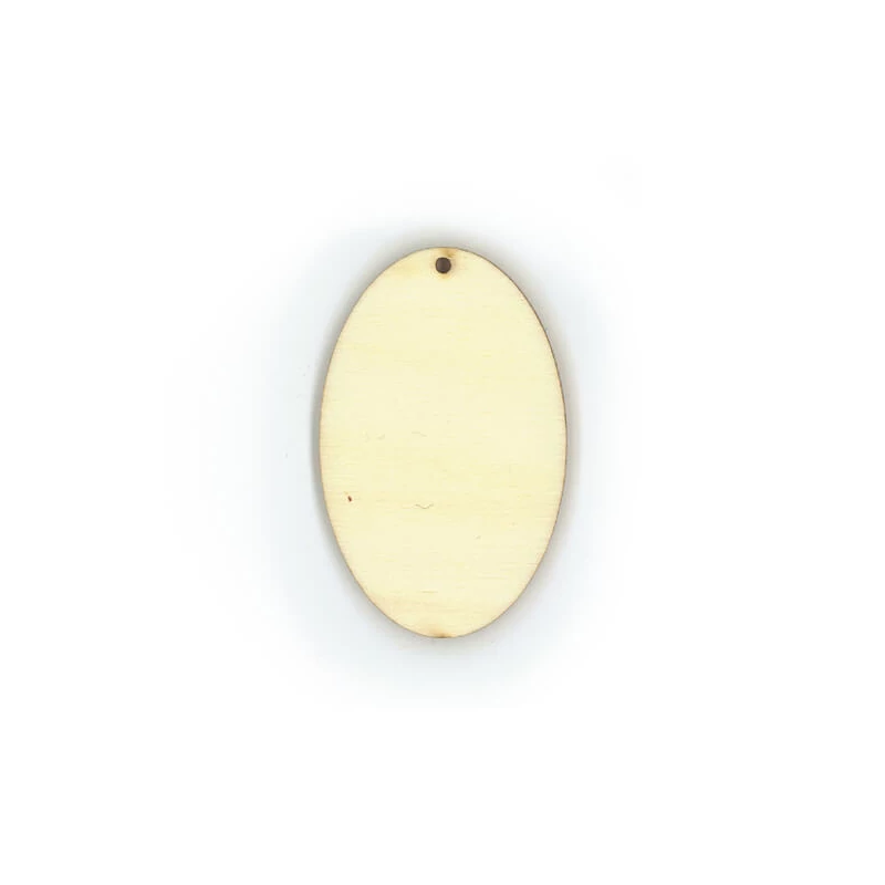 Fa ékszeralap - ovális, 4,5 cm